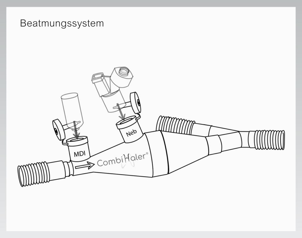 CombiHaler® Anwendung im Beatmungssystem